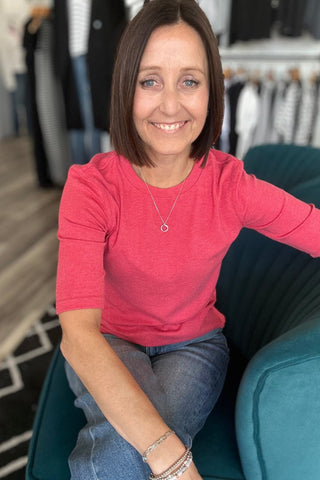 Quinn Classic Ribbed Short Sleeve Crew - Just Dani Boutique + Color Studio