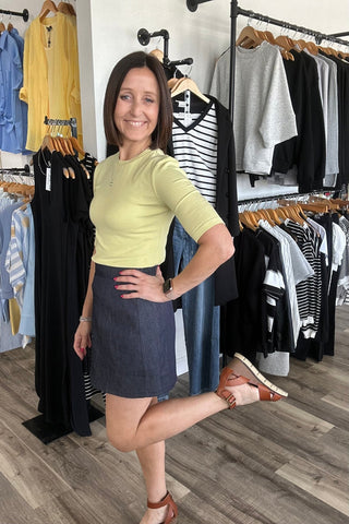 Quinn Classic Ribbed Short Sleeve Crew - Just Dani Boutique + Color Studio
