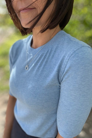 Quinn Classic Ribbed Short Sleeve Crew - Just Dani Boutique + Color Studio