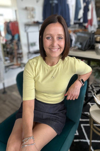 Quinn Classic Ribbed Short Sleeve Crew - Just Dani Boutique + Color Studio