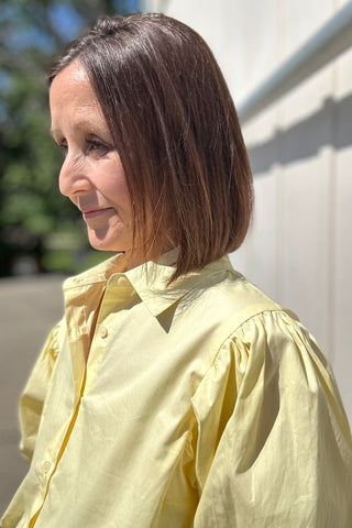 Rony Puff Sleeve Button Down Top - Just Dani Boutique + Color Studio