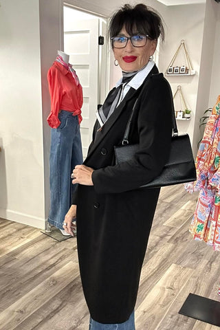 Sabrina Knitted Long Modal Trench Coat - The Funky Zebras Clear Lake