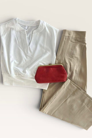 Samantha Taupe Wide Leg Palazzo Pants - Just Dani Boutique + Color Studio