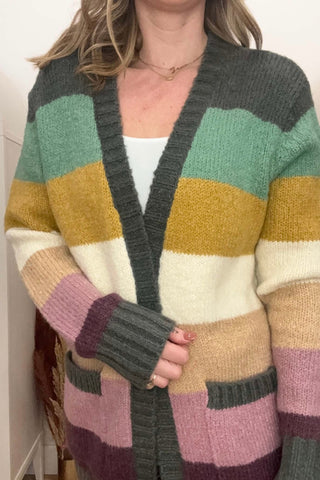 Sarah Multi Color Block Cardigan - Just Dani Boutique + Color Studio
