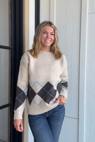Saundra Argyle Jacquard Sweater - Just Dani Boutique + Color Studio