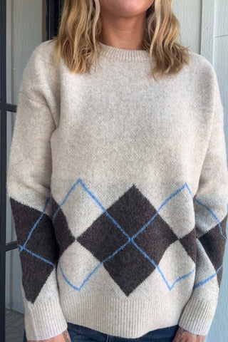 Saundra Argyle Jacquard Sweater - Just Dani Boutique + Color Studio