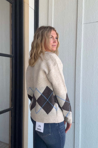 Saundra Argyle Jacquard Sweater - Just Dani Boutique + Color Studio