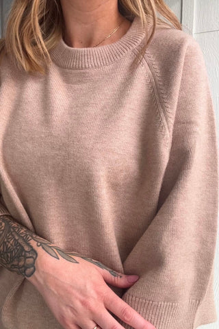 Shayla Wide Sleeve Crew Sweater - Just Dani Boutique + Color Studio