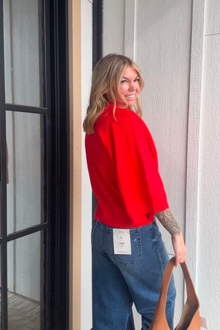 Shayla Wide Sleeve Crew Sweater - Just Dani Boutique + Color Studio