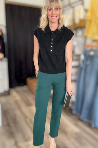 Shelley Cap Sleeve Collared Sweater Vest - Just Dani Boutique + Color Studio