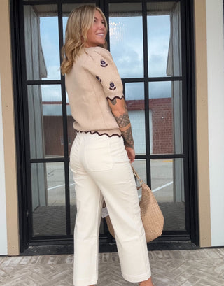 Sophia Ecru Pants - Just Dani Boutique + Color Studio