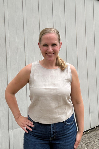 Sophia Linen Sleeveless Top - Just Dani Boutique + Color Studio