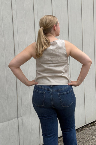 Sophia Linen Sleeveless Top - Just Dani Boutique + Color Studio