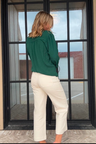 Sophia Long Sleeve Split Neck Top - Just Dani Boutique + Color Studio