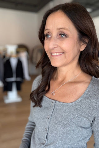 Sylvia Gray Square Neck Snap Top - Just Dani Boutique + Color Studio