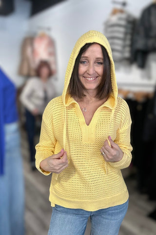 Tessa Drawstring Hoodie Sweater - 2 Colors! - The Funky Zebras Clear Lake