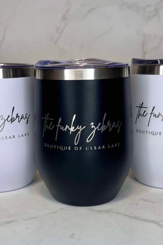 TFZ Wine Tumblers - The Funky Zebras Clear Lake