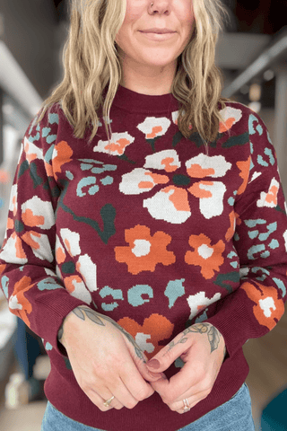 THML Floral Sweater - Just Dani Boutique + Color Studio