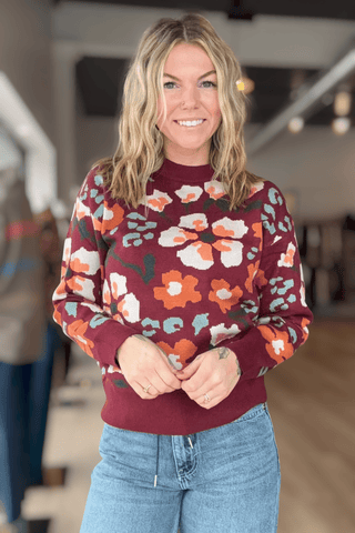 THML Floral Sweater - Just Dani Boutique + Color Studio