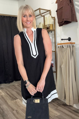 THML V-Neck Color Block Dress - Just Dani Boutique + Color Studio