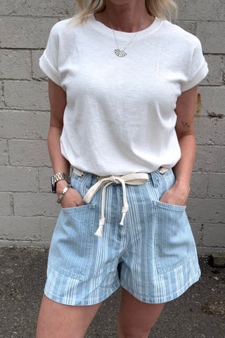 Tina Mixed Striped Shorts - Just Dani Boutique + Color Studio