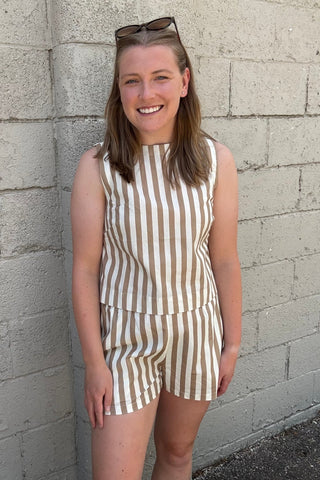 Torey Striped Lightweight Shorts - Just Dani Boutique + Color Studio