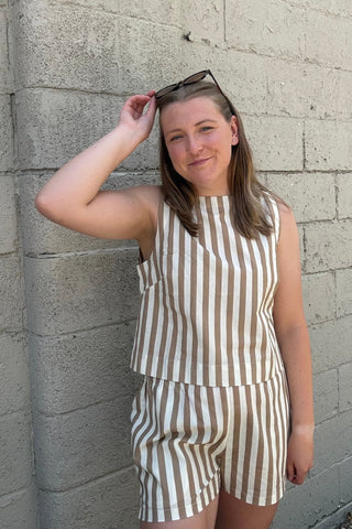 Torey Striped Lightweight Shorts - Just Dani Boutique + Color Studio