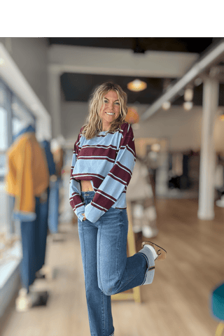 Trin Cuffed Wide Leg Jeans - Just Dani Boutique + Color Studio