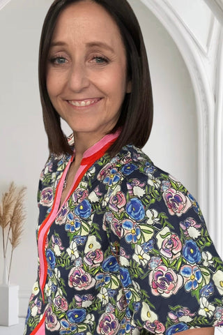 Trista Puff Sleeve Floral Top - The Funky Zebras Clear Lake
