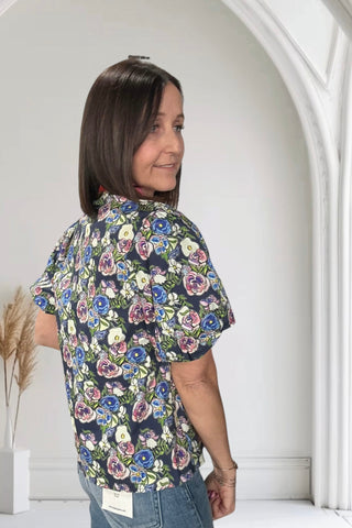 Trista Puff Sleeve Floral Top - The Funky Zebras Clear Lake