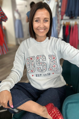USA Graphic Sweatshirt - Just Dani Boutique + Color Studio