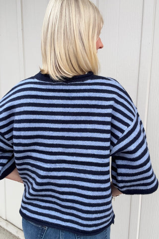 Veda Navy & Blue Striped Cardigan - Just Dani Boutique + Color Studio