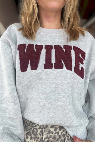 WINE Crewneck Sweatshirt - Just Dani Boutique + Color Studio